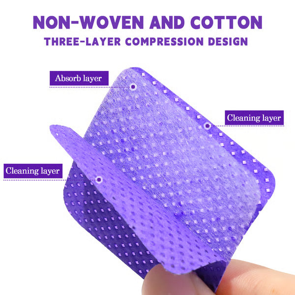 Lint-Free Nail Polish Remover Cotton Wipes, UV Gel Tips Cleaner Pad for Polish & Manicure Art