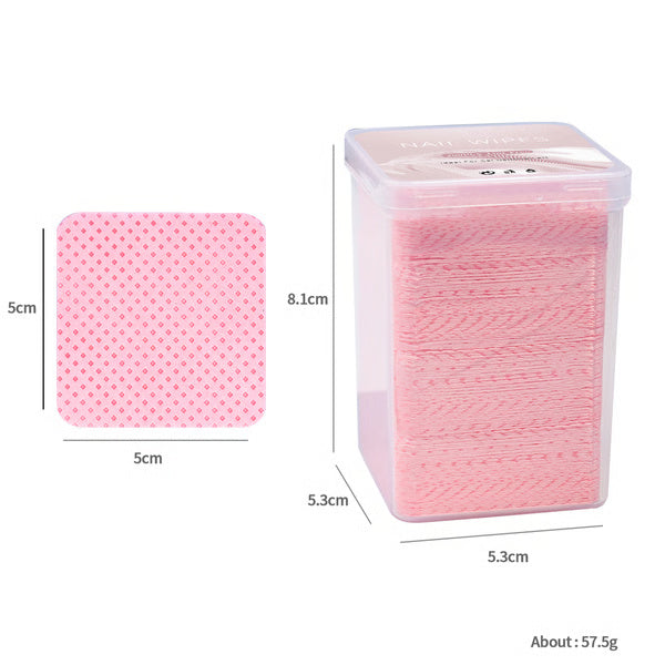 Lint-Free Nail Polish Remover Cotton Wipes, UV Gel Tips Cleaner Pad for Polish & Manicure Art