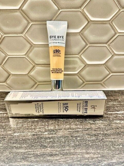 2- IT Cosmetics Bye Bye Foundation - Full Coverage Moisturizer 50 SPF-Medium