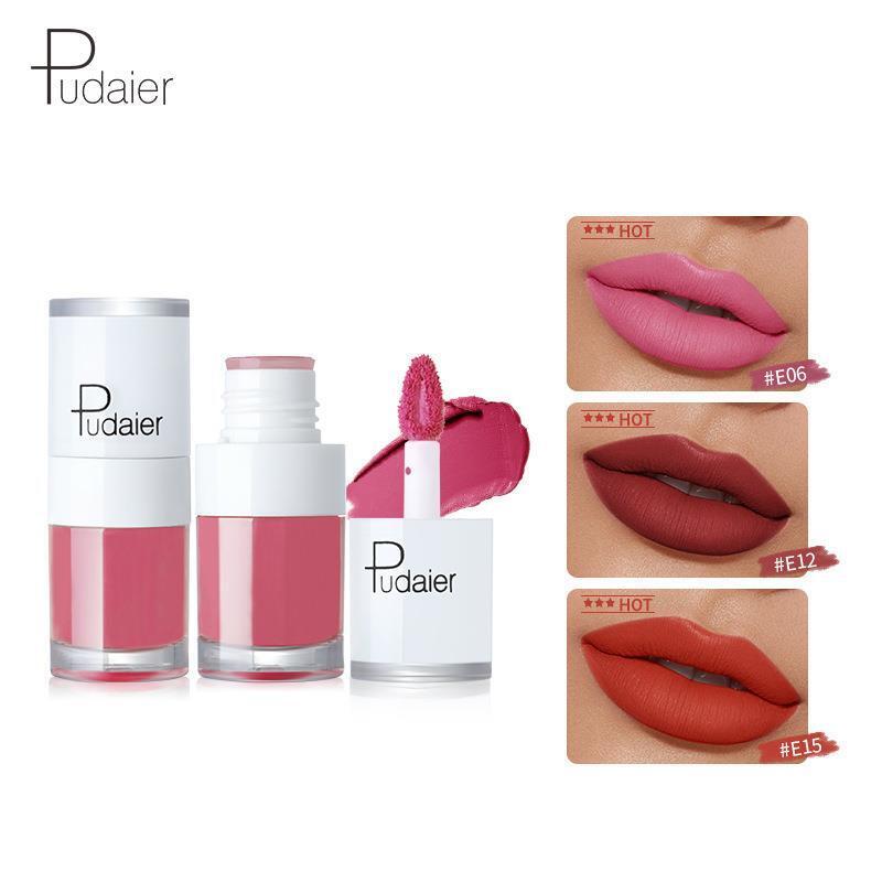 PUDAIER Waterproof Matte Velvet Liquid Lipstick Long Lasting Lip Gloss Make-up