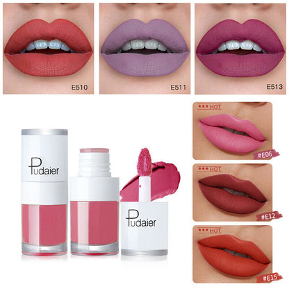 PUDAIER Waterproof Matte Velvet Liquid Lipstick Long Lasting Lip Gloss Make-up