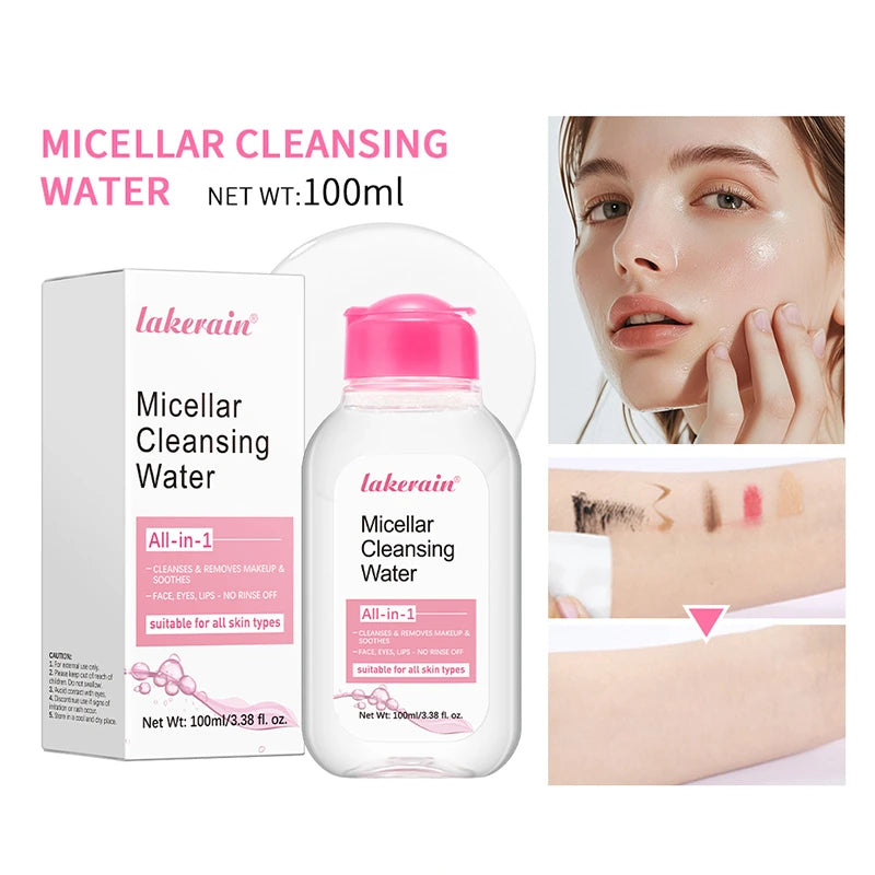 All In 1 Facial Cleanser No Harsh Rubbing, Mild Micellar Cleansing Makeup Remover, Korean Gentle Makeup Remover Water