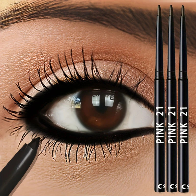 Long Lasting Waterproof Eyeliner Pencil, Smudge Proof Black Eye Makeup for Beginners