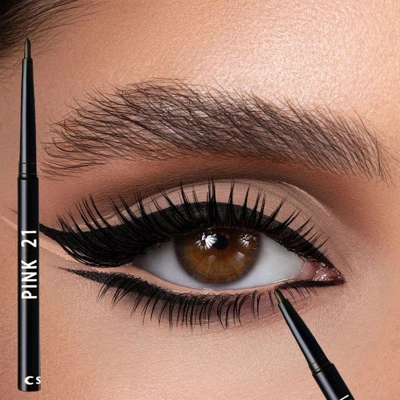 Long Lasting Waterproof Eyeliner Pencil, Smudge Proof Black Eye Makeup for Beginners