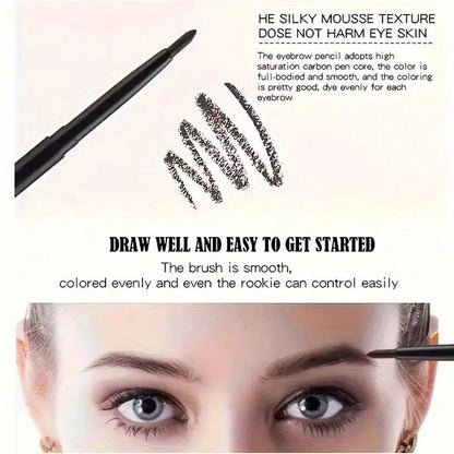 Long Lasting Waterproof Eyeliner Pencil, Smudge Proof Black Eye Makeup for Beginners