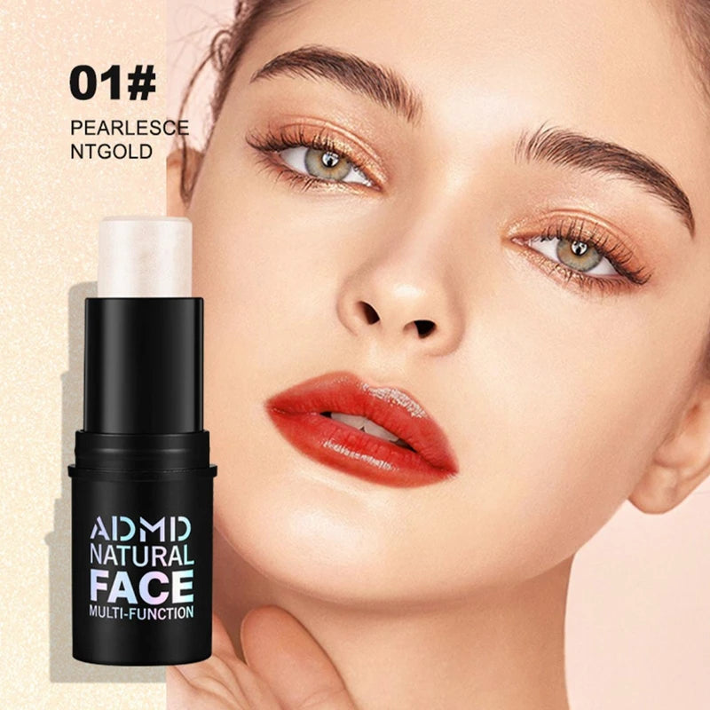 Contour Stick, Blush Stick, Highlight Stick, Shape Facial Contour, Brighten Light Color-Producing Makeup for Beginners