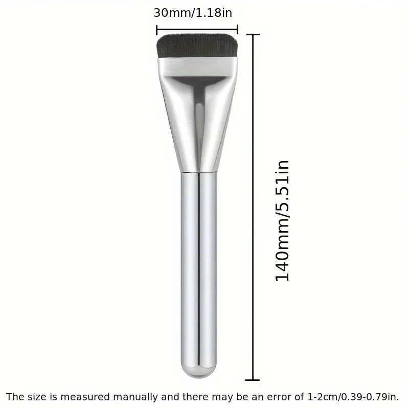 Multi-Use Ultra-Fine Hypoallergenic Nylon Bristle Oval Foundation Brush, Ideal for Face Contouring & Flawless Makeup