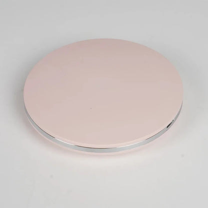Portable LED Makeup Mirror Handheld Pocket Compact, Dual Sided Mirror with 5x Magnification, USB Rechargeable