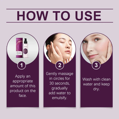 Gentle Makeup Remover Oil For Face Eyes Lips, Easy Emulsify, Deep Cleansing Pores Moisturize Skin Remains Soft Smooth