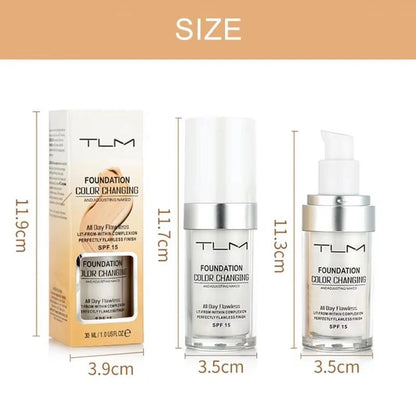TLM Color Changing Foundation – Magic Liquid Makeup Base Soft Matte Long Lasting Hydration