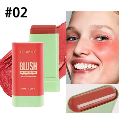 Multi-Functional Blush Stick, Waterproof Long Lasting Makeup, Easy Color Delicate Moisture, Cream-to-Glow Cheeks & Lips