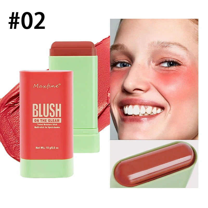 Multi-Functional Blush Stick, Waterproof Long Lasting Makeup, Easy Color Delicate Moisture, Cream-to-Glow Cheeks & Lips