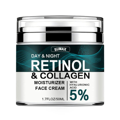 Face Moisturizer Retinol Cream, Anti Aging Wrinkle Remover with Collagen & Hyaluronic Acid Skin Care Cream