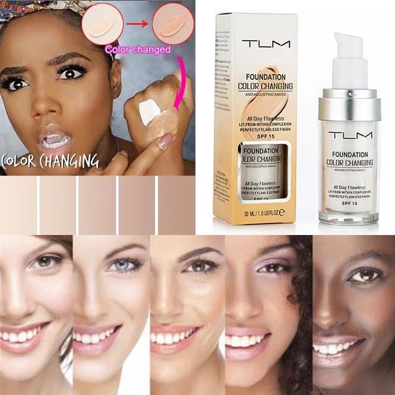 TLM Color Changing Foundation – Magic Liquid Makeup Base Soft Matte Long Lasting Hydration