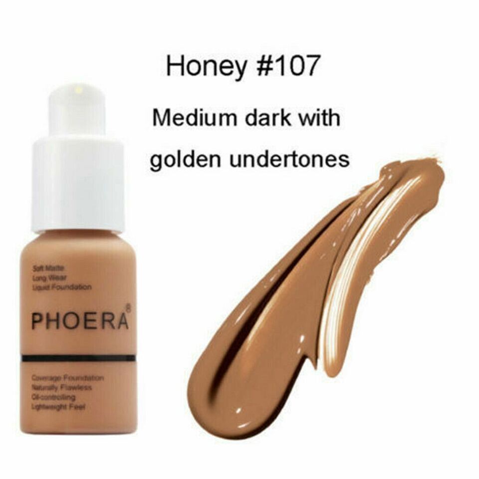 PHOERA Foundation Makeup Full Coverage Fast Base Brighten long-lasting Shade US